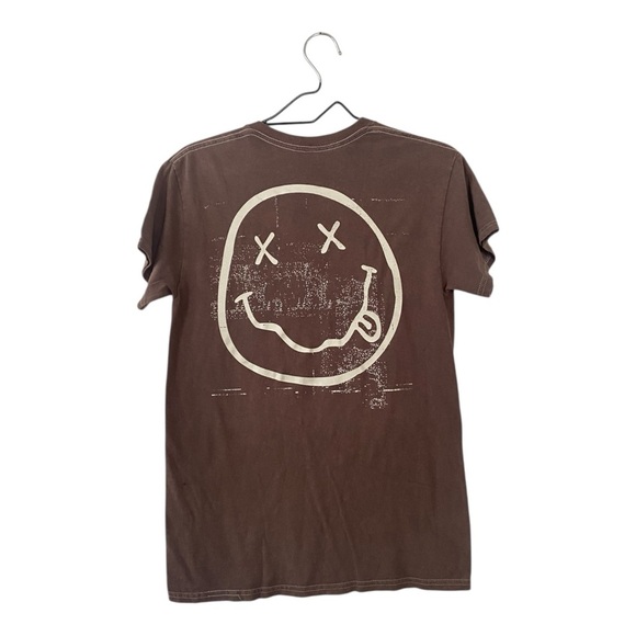 Nirvana Moss Brown Graphic T Shirt 100% Cotton Unisex Short Sleeves Size Small - Picture 2 of 7